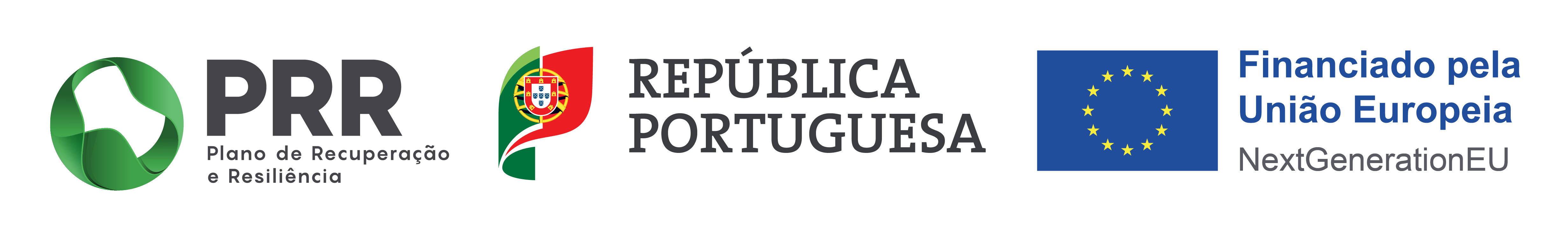 PRR – Plano de Recuperação e Resiliência; República Portuguesa; Financiado pela União Europeia – NextGenerationEU